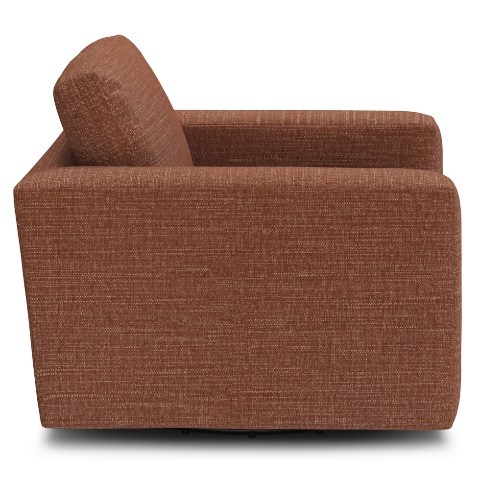 Riley 42" Grand Swivel Chair - Napa Rust - Image 2