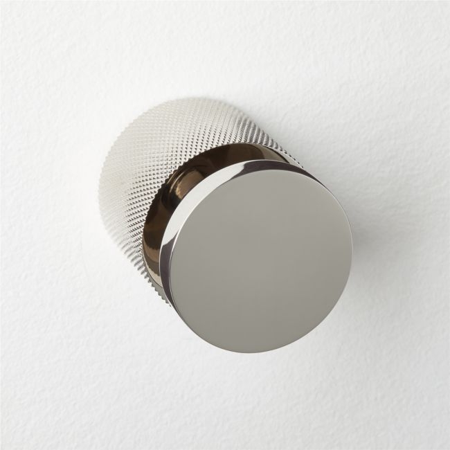 Nicolo Knurled Polished Nickel Wall Hook - Image 0