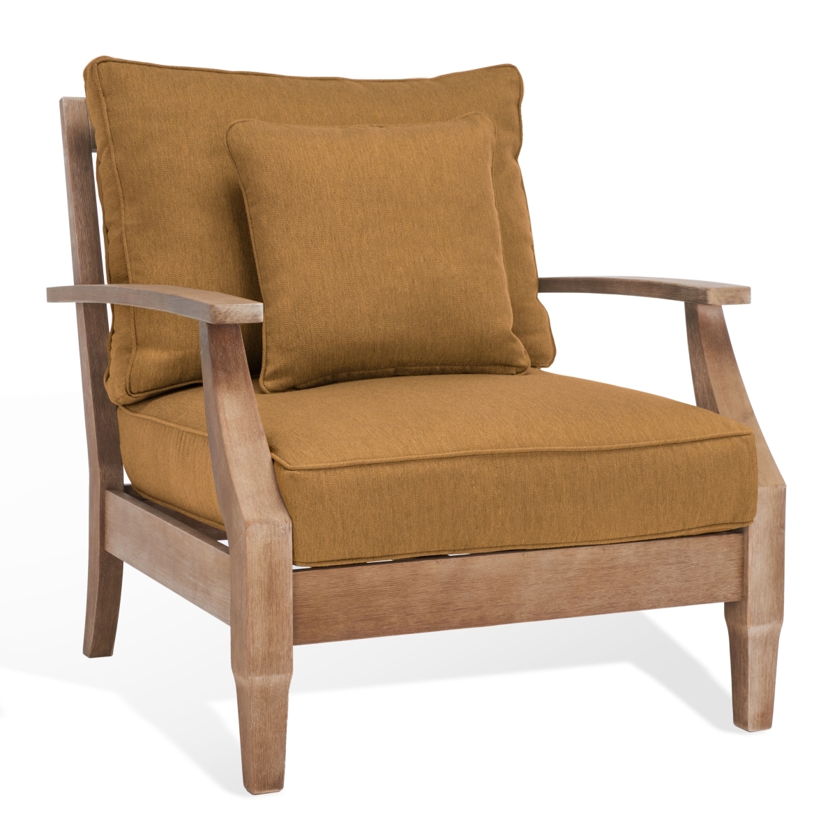 Martinique Wood Patio Armchair - Natural/Brown - Image 4