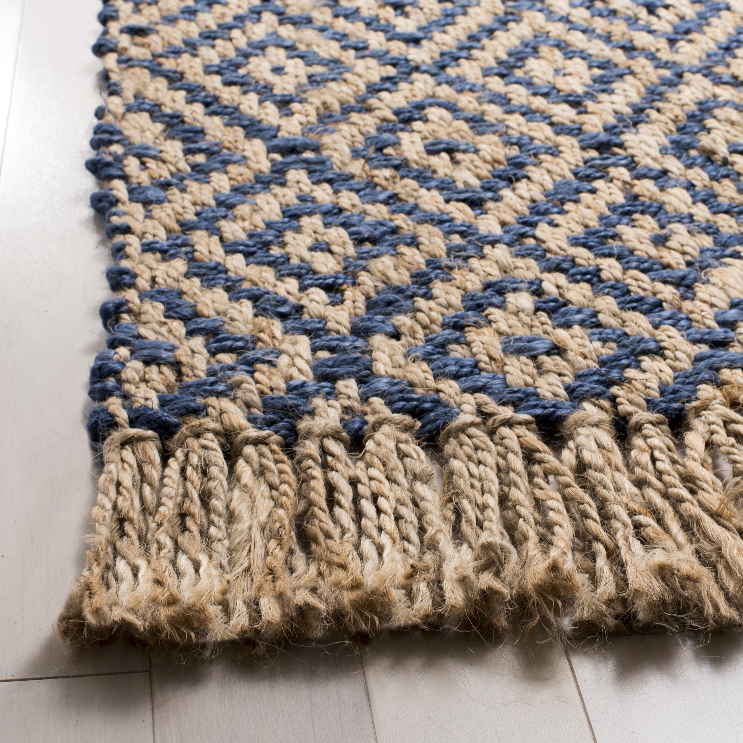 Arlo Home Hand Woven Area Rug, NF266D, Tropical Blue/Natural,  4' X 6' - Image 2