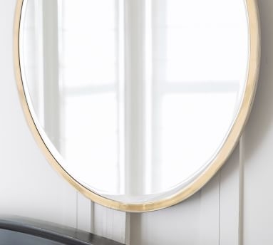 Layne Oversized Round Wall Mirror, Brass - 49" - Image 1