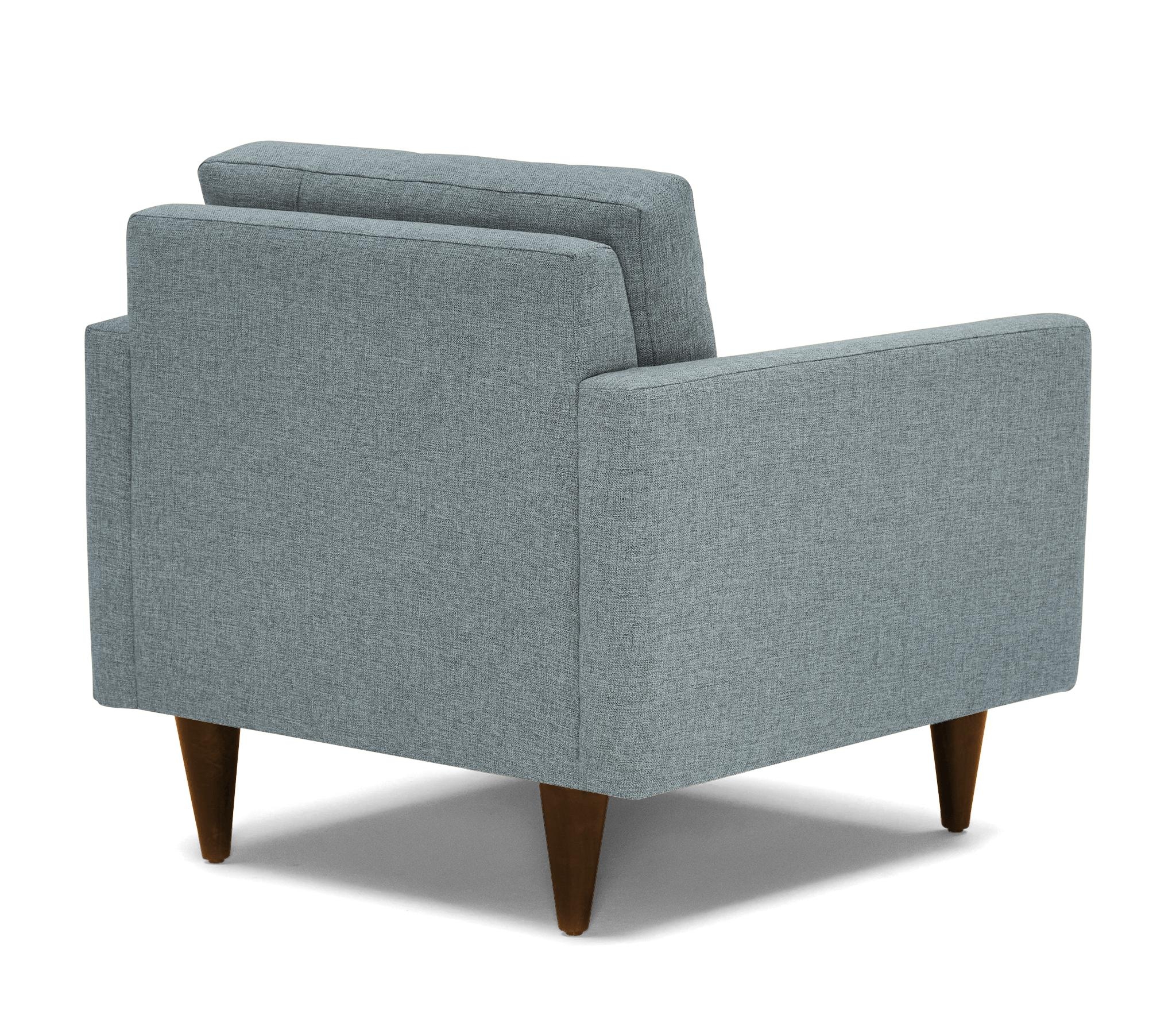 Blue Eliot Mid Century Modern Apartment Chair - Plush Mist - Mocha - Image 3