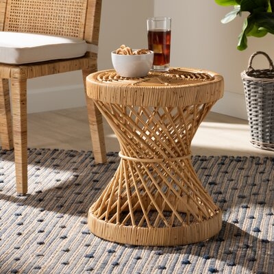Seville Modern And Contemporary Natural Finished Rattan End Table - Image 0