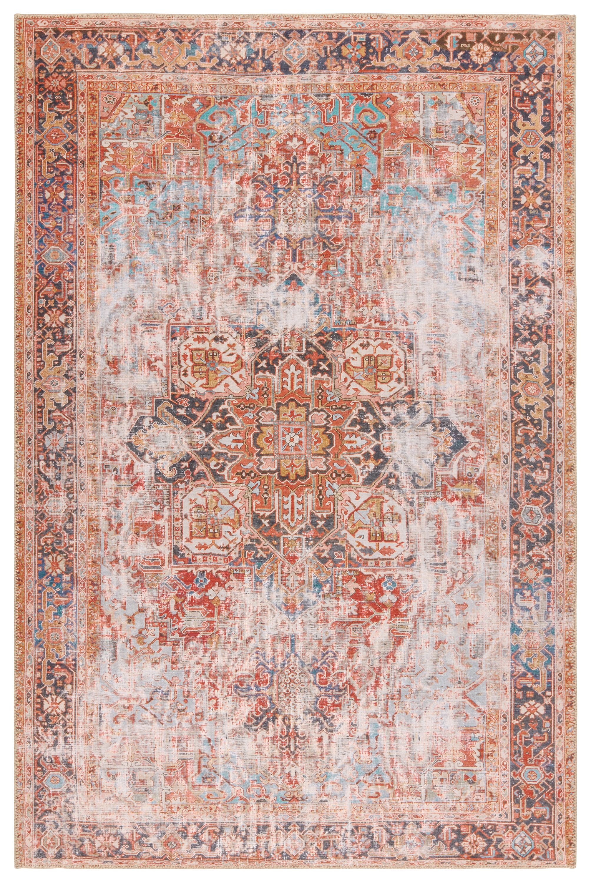 Vibe by Matias Medallion Rust/Navy Area Rug (5'X8') - Image 0