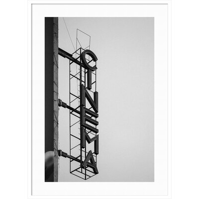 Framed Art Print 'Cinema Marquee Sign' By Design Fabrikken - Image 0
