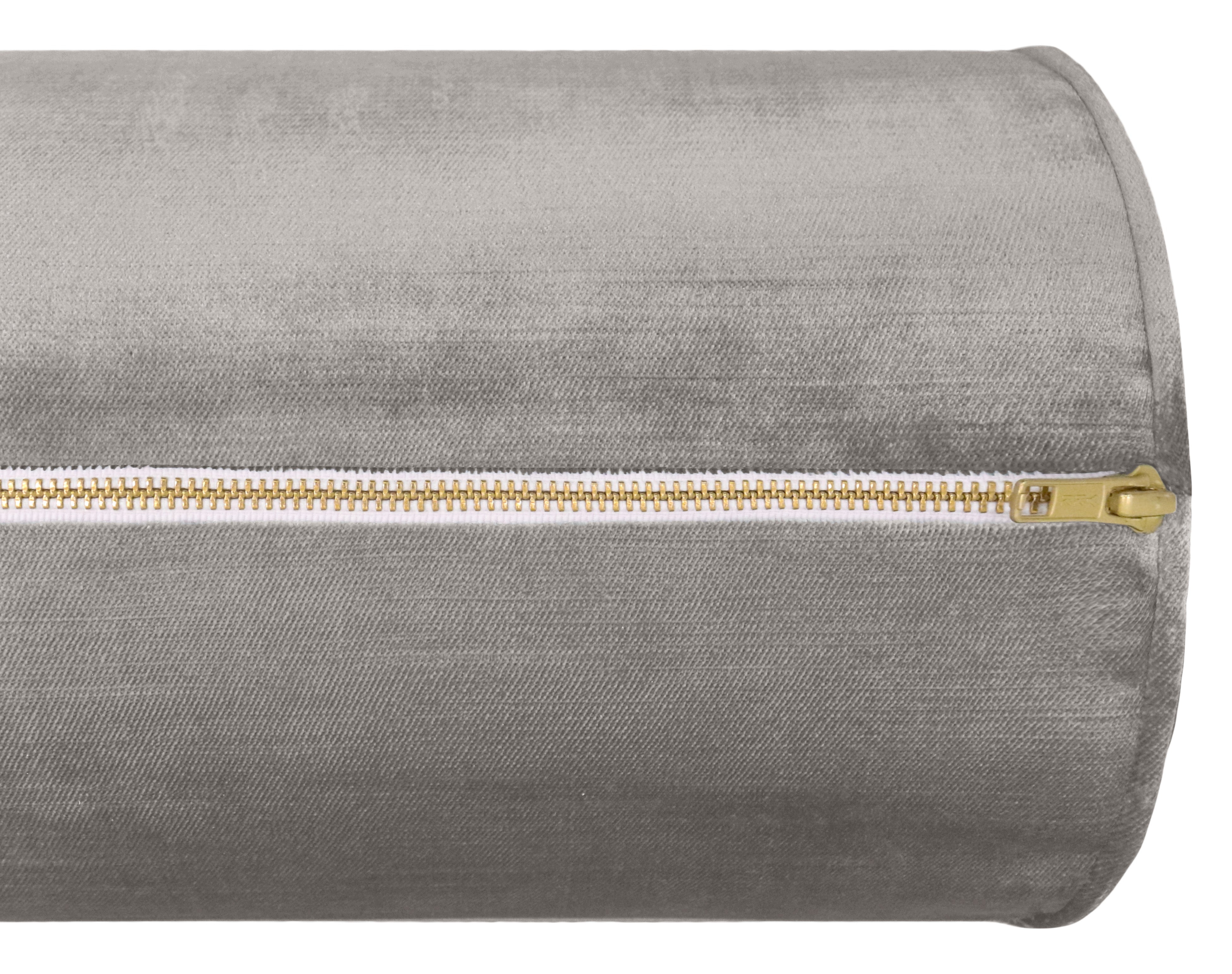 THE BOLSTER :: FAUX SILK VELVET // CHROME - BY THE YARD - Image 3