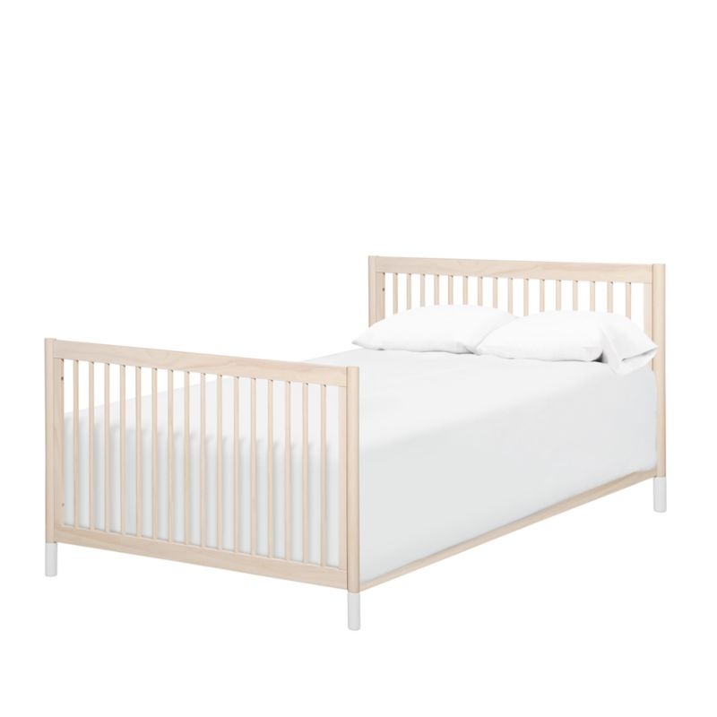 Babyletto Gelato White & Washed Natural Wood 4-in-1 Convertible Baby Crib with Toddler Bed Conversion Kit - Image 6