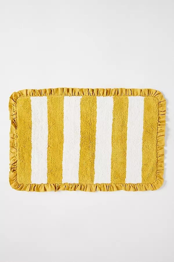 Ruffled Stripe Tufted Bath Mat - Image 0