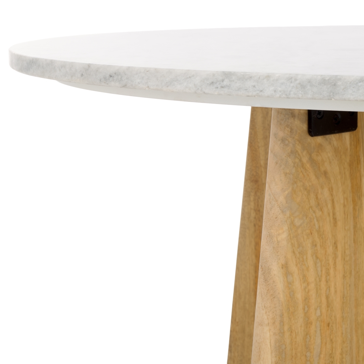 Madilynn Round Wood Coffee Table - Natural/Light Grey - Image 2