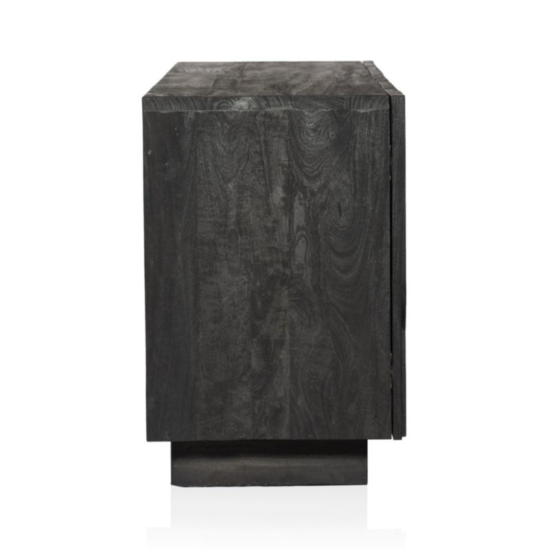 Camila 72" Aged Black Wood Storage Media Console - Image 3