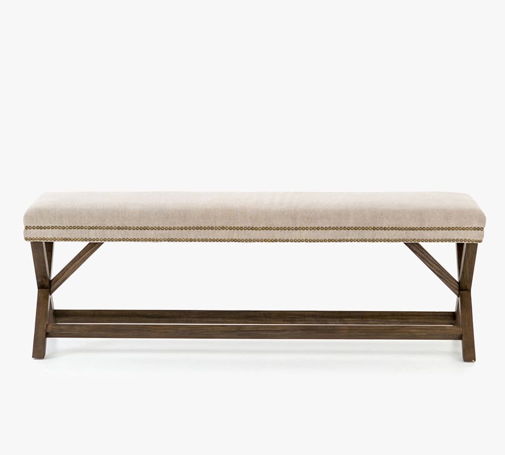 Aldrich Upholstered Bench, Heather Twill - Image 0