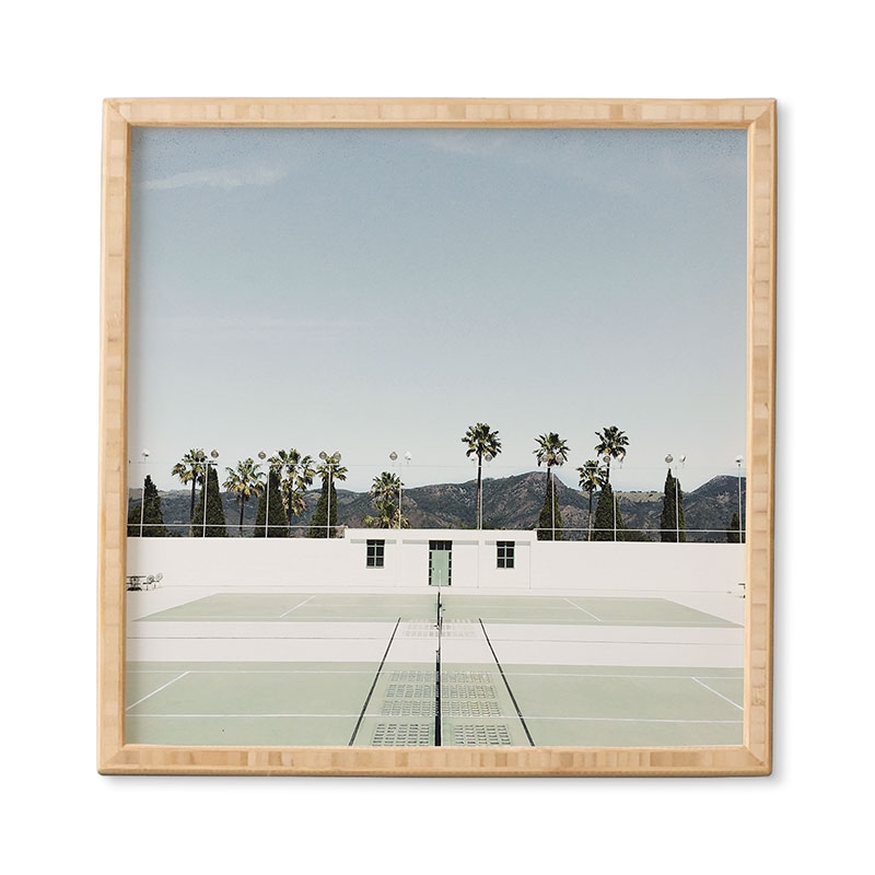 Tennis At Hearst by almostmakesperfect - Framed Wall Art Basic Black 12" x 12" - Image 0