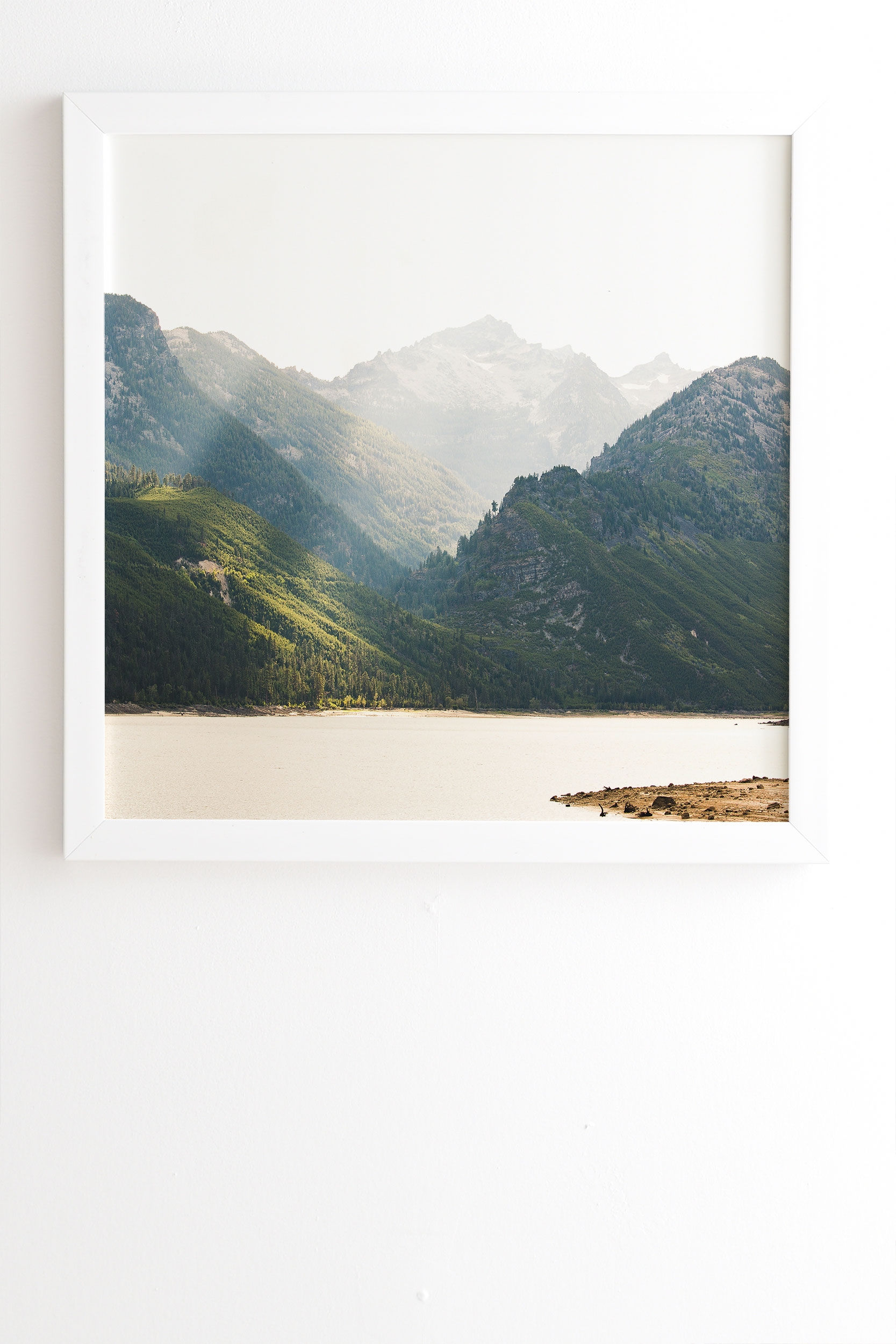 Montana Light by Ann Hudec - Framed Wall Art Basic White 14" x 16.5" - Image 1