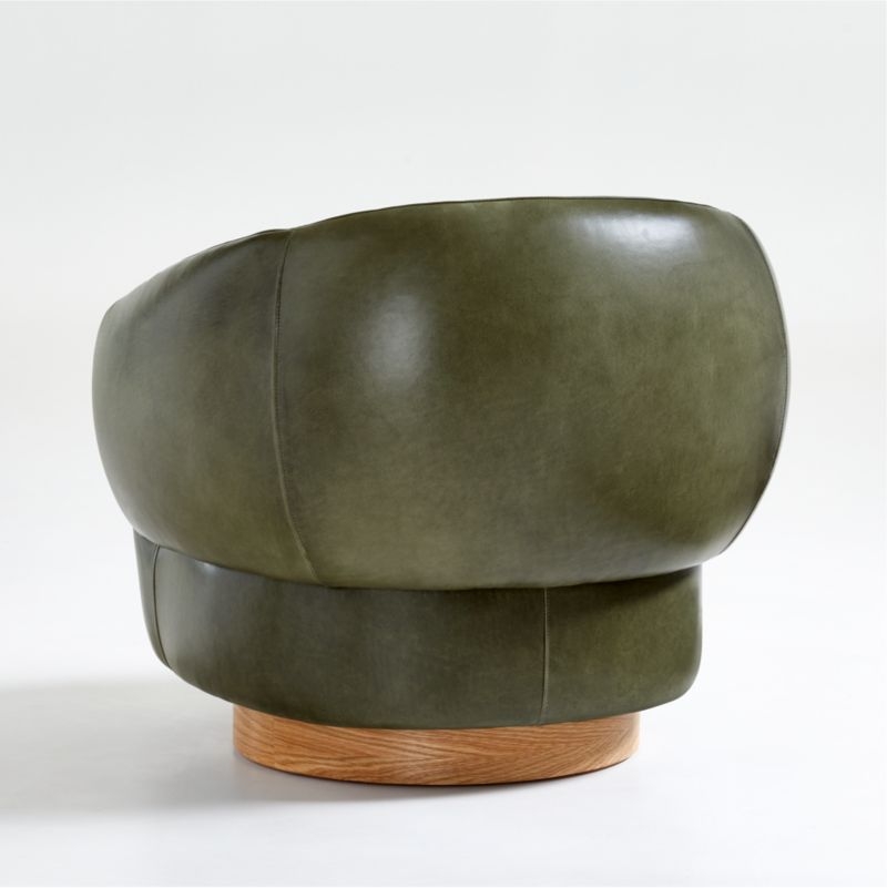 Merrick Leather Swivel Chair - Image 5