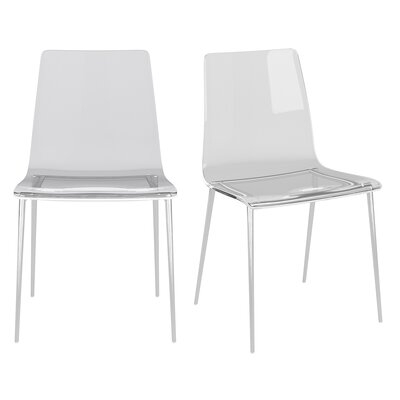 Manufahi Side Chair In Clear With Matte Brushed Gold Legs - Image 0