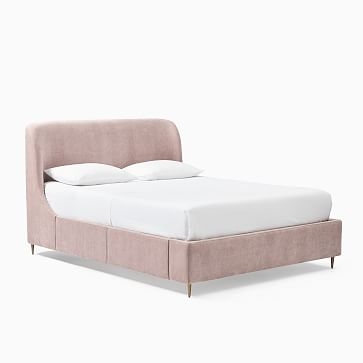 Lana Storage Bed, Cal King, Chenille Tweed, Frost Gray - Image 1