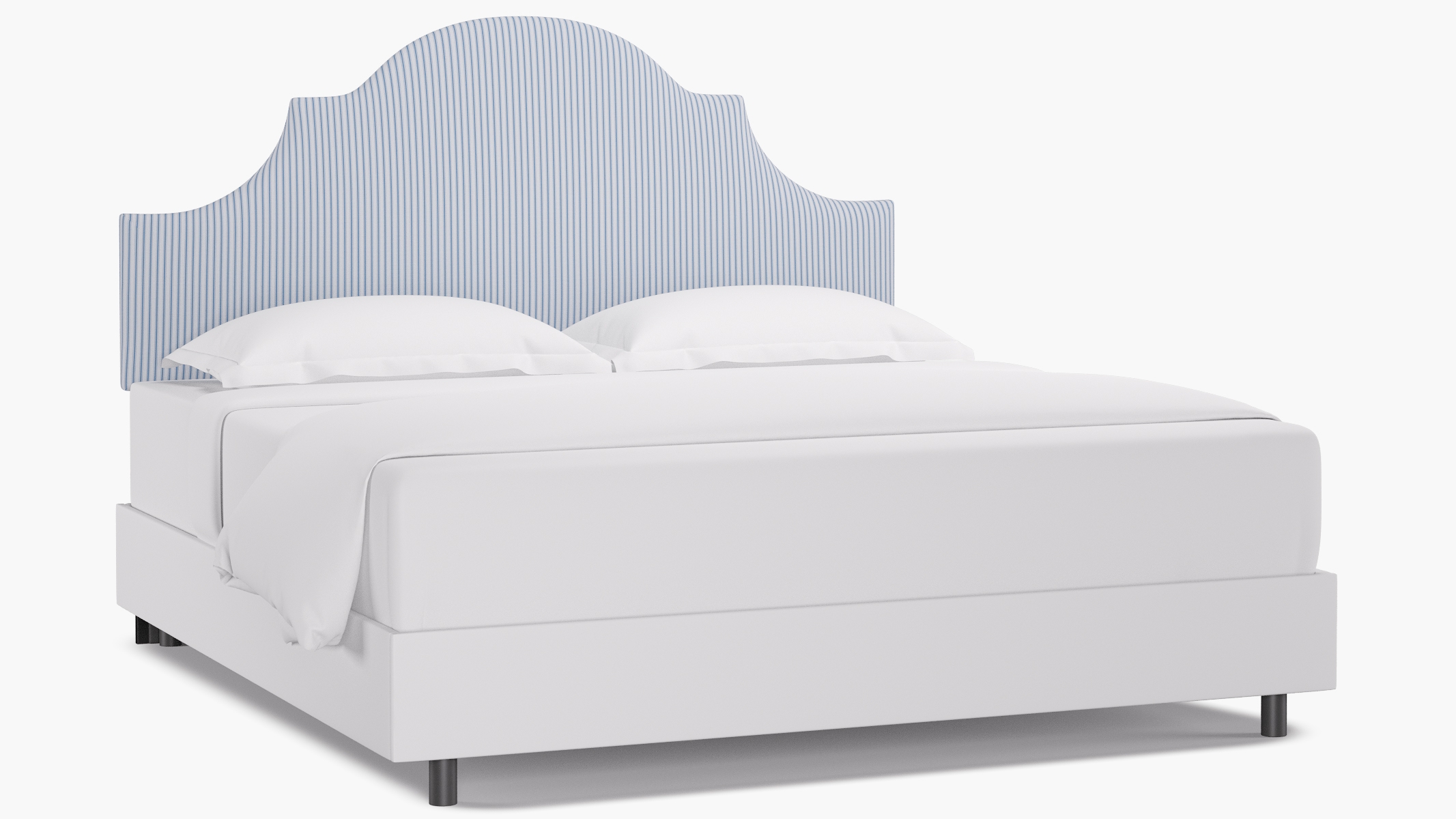 Regency Headboard, Cornflower Classic Ticking Stripe, King - Image 0