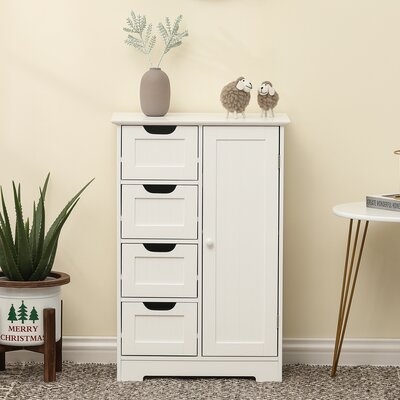 White Wood Storage Cabinet - Image 0