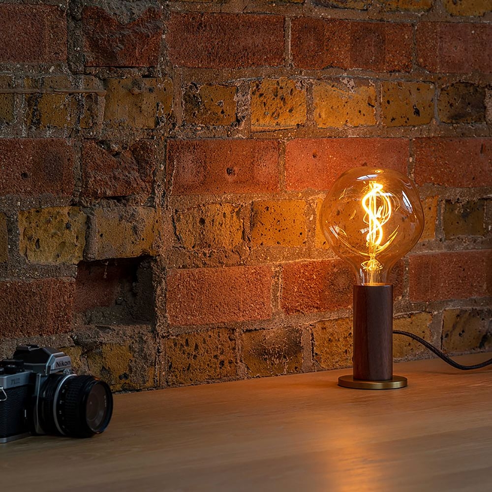 Tala Darkwood Knuckle Table Lamp With Voroni I Bulb - Image 0