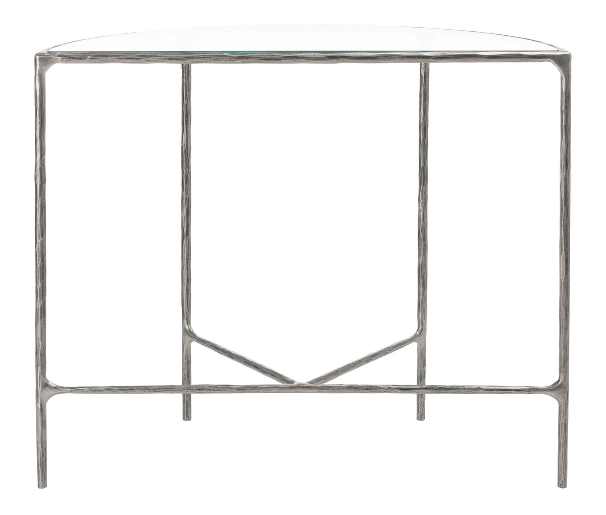 Jessa Forged Metal Console Table - Silver - Image 6