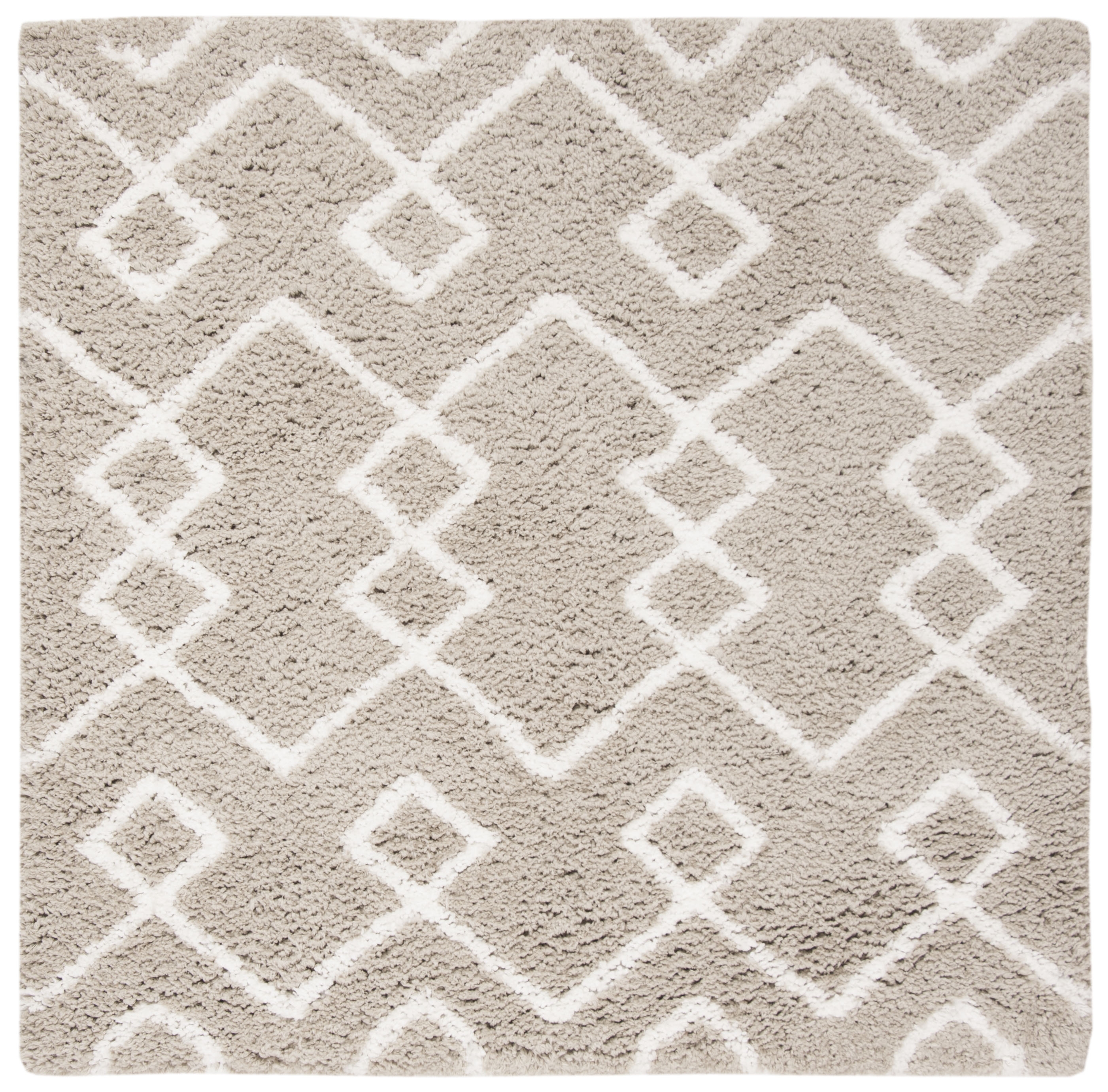 Arlo Home Hand Tufted Area Rug, SGT609C, Silver/Ivory,  5' X 5' Square - Image 0
