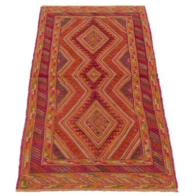 Hand-Knotted Tajik Purple Wool Rug 2'6" X 5'11" - Image 0