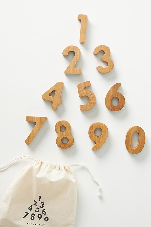 Bamboo Numbers Toy Set By Wee Gallery in Beige - Image 0