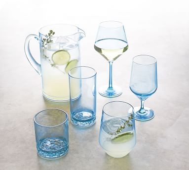 Happy Hour Acrylic Stemmed Wine Glass, Single - Aqua - Image 4