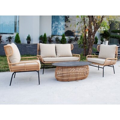 Bloomsdale Courtyard Casual Complete Patio Set with Cushions - Image 0