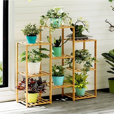 Multi-Tier Bamboo Plant Stand Planter Rack Flower Pots Holder Display US Stock - Image 0