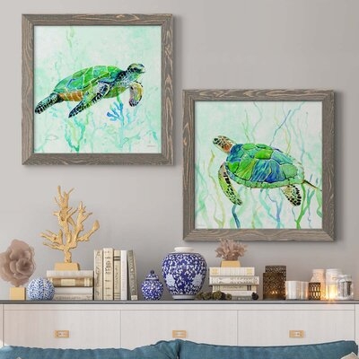 Sea Turtle Swim I-Premium Framed Canvas - Ready To Hang - Image 0