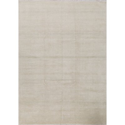 One-of-a-Kind Hand-Knotted Ivory 8'11" x 12'3" Area Rug - Image 0