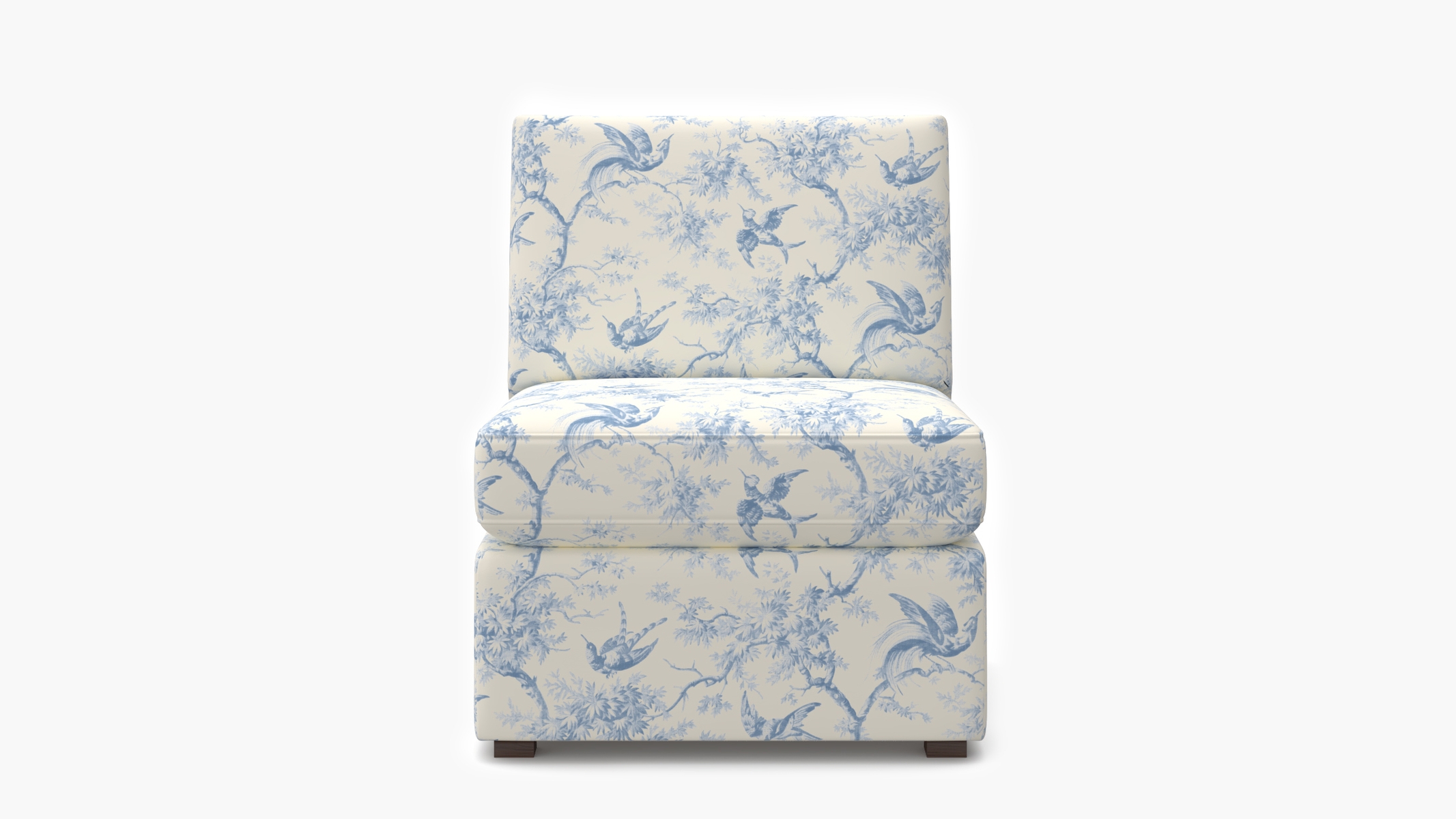 Grande Slipper Chair, Blue Swallows - Image 0