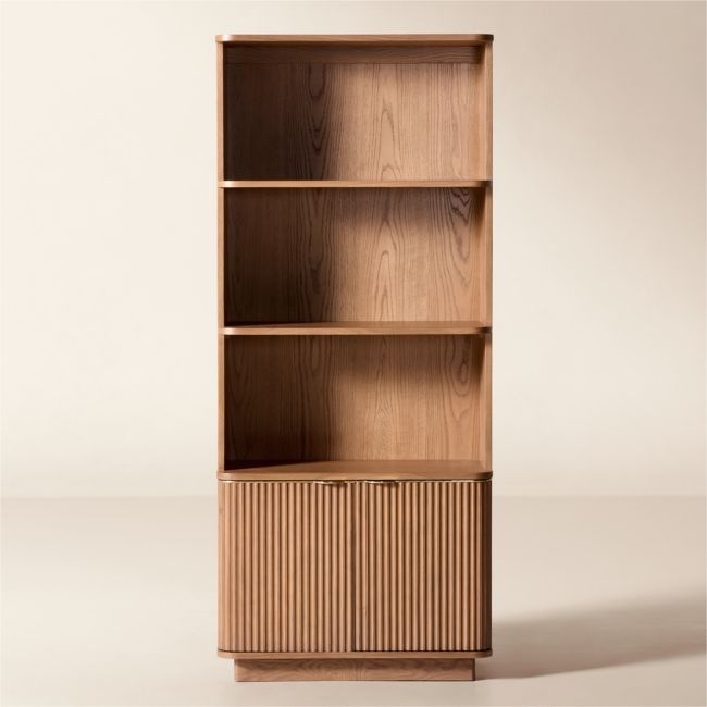 Davison Fluted Oak Bookcase - Image 0