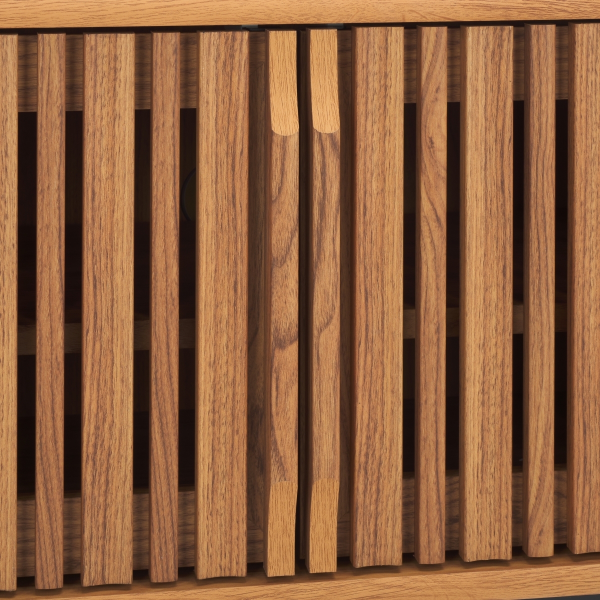 Enid 4 Door Media Stand - Oak / Black - Safavieh - Image 3