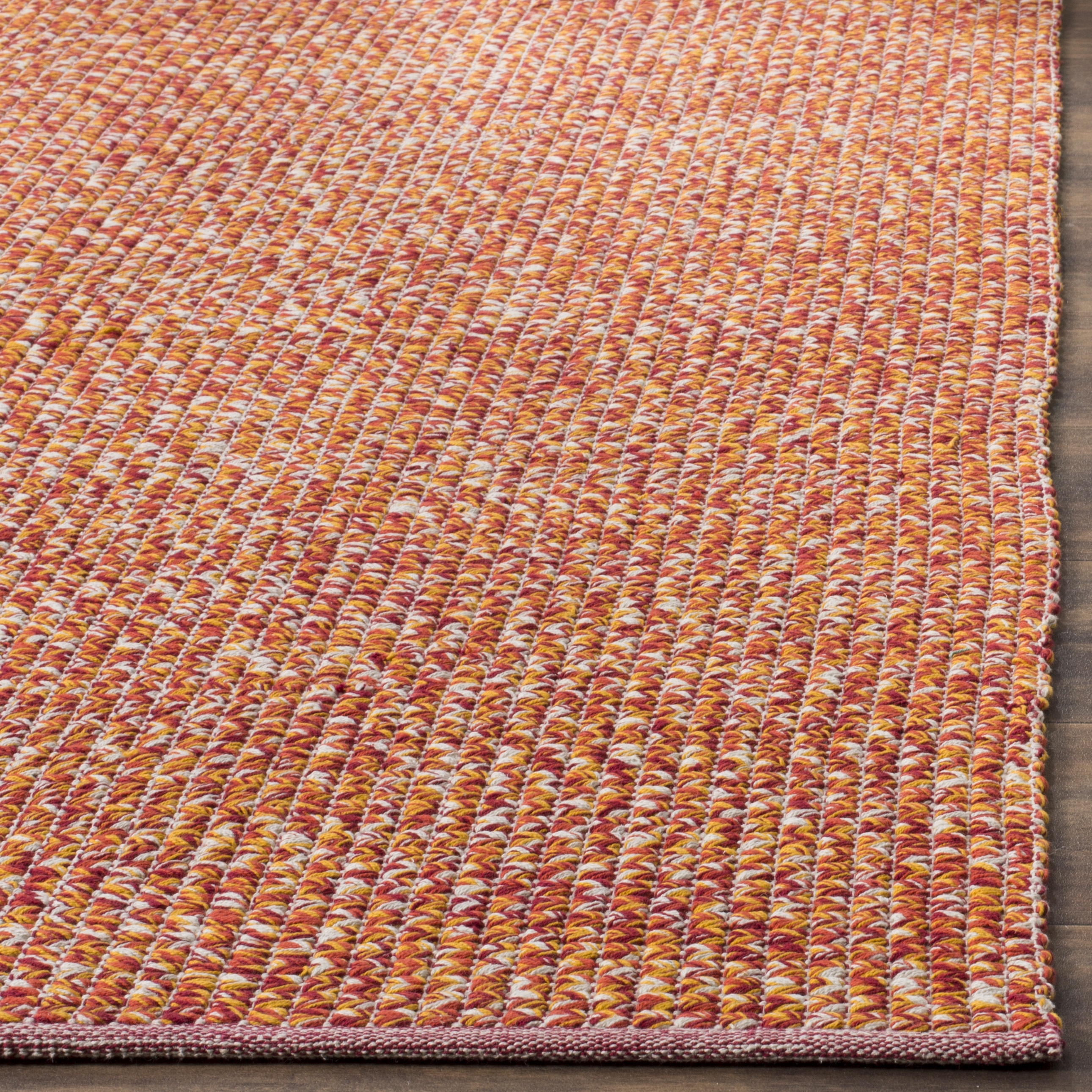 Arlo Home Hand Woven Area Rug, MTK602D, Orange/Multi,  3' X 5' - Image 1