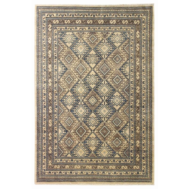 Landry & Arcari Rugs and Carpeting Kurd One-of-a-Kind 5'1"" x 7'9"" Area Rug in Ivory/Navy - Image 0
