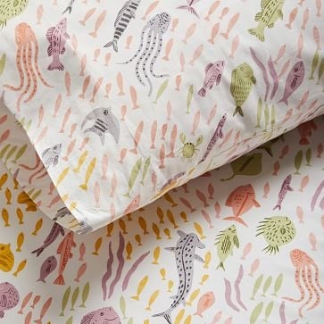 Under The Sea Sheet Set, Pillowcase, S/2 Standard, Pink Multi, WE Kids - Image 1