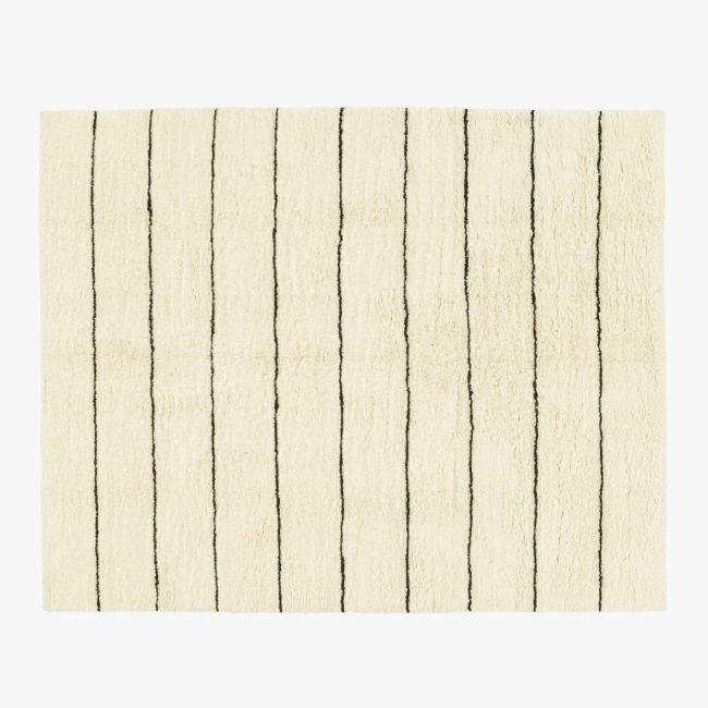 Micah Stripe Shag Hand-knotted Rug 8'x10' - Image 0