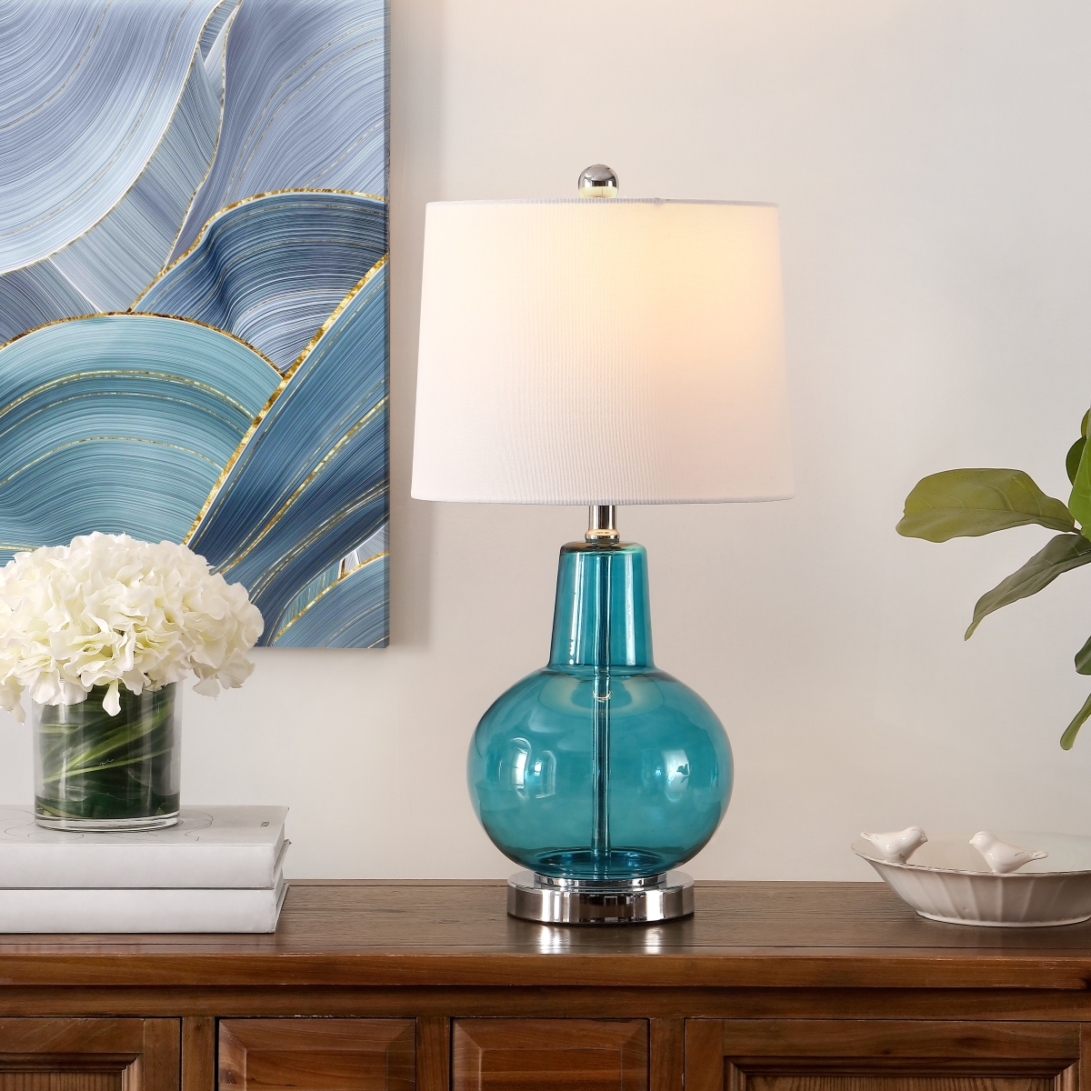 Atlas 23.5" Table Lamp - Blue - Safavieh - Image 3