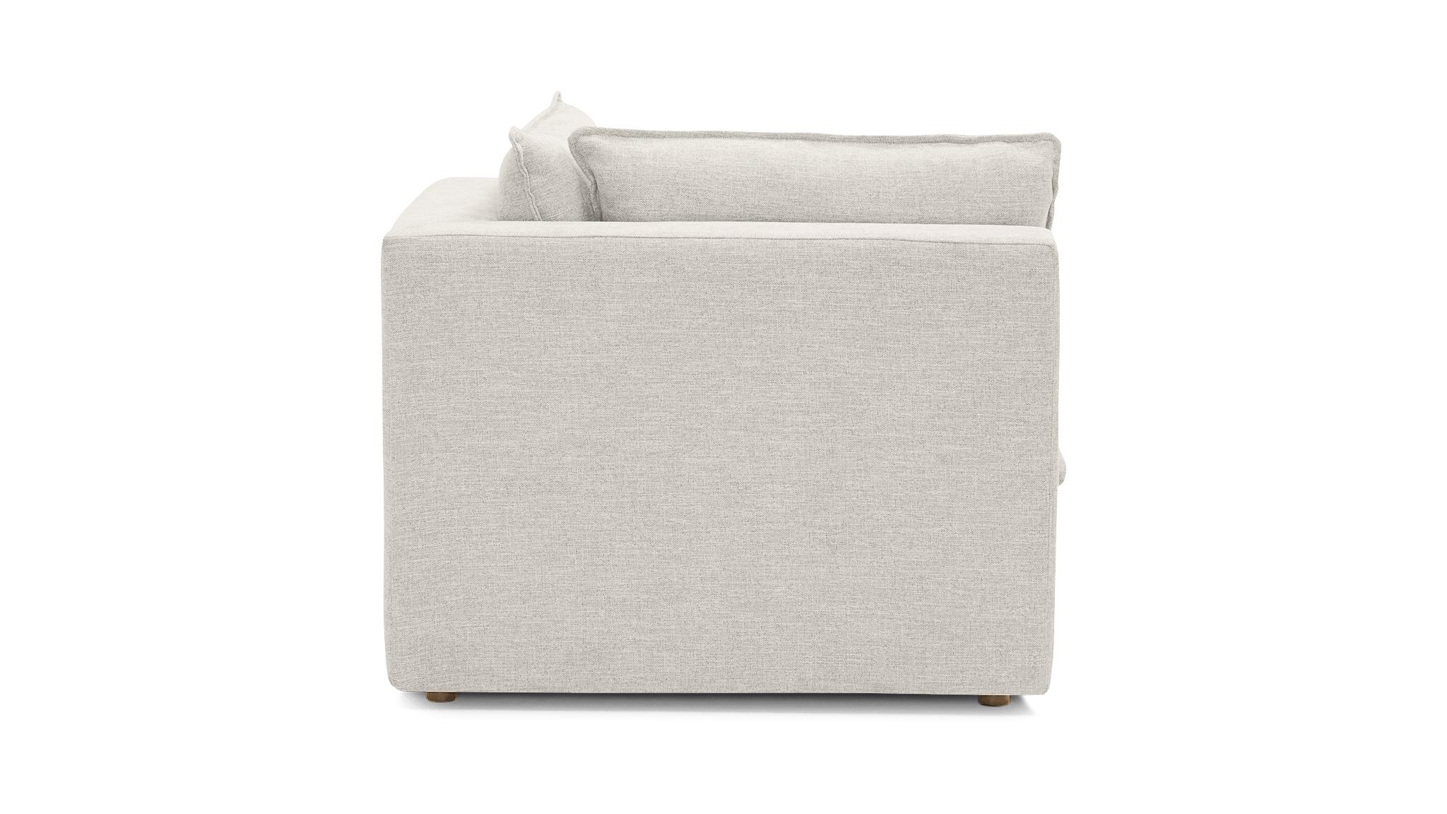 White Haine Mid Century Modern Corner Chair - Tussah Snow - Image 2