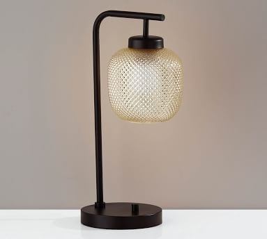 Rosalynn Glass Task Table Lamp, Dark Bronze - Image 2