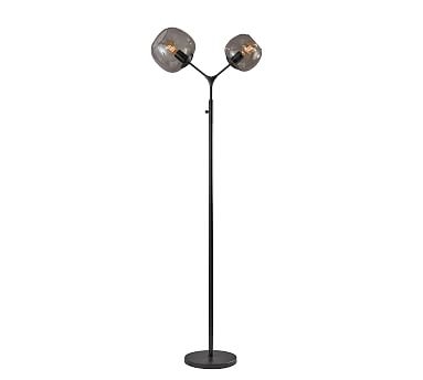 Grandview Glass Multi-Head Floor Lamp, Matte Black - Image 0