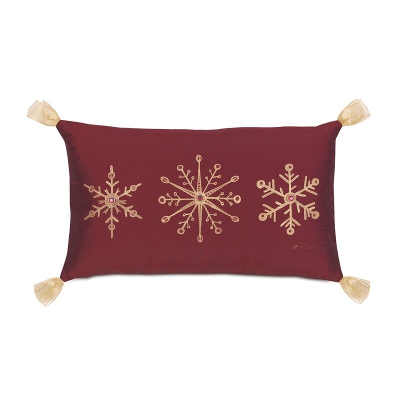Eastern Accents Holiday by Studio 773 Hand-painted Snowflake Christmas Throw Pillow Cover & Insert - Image 0