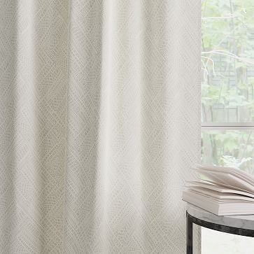Cotton Canvas Fragmented Lines Curtains, 48"x96", Frost Gray (Set of 2) - Image 3