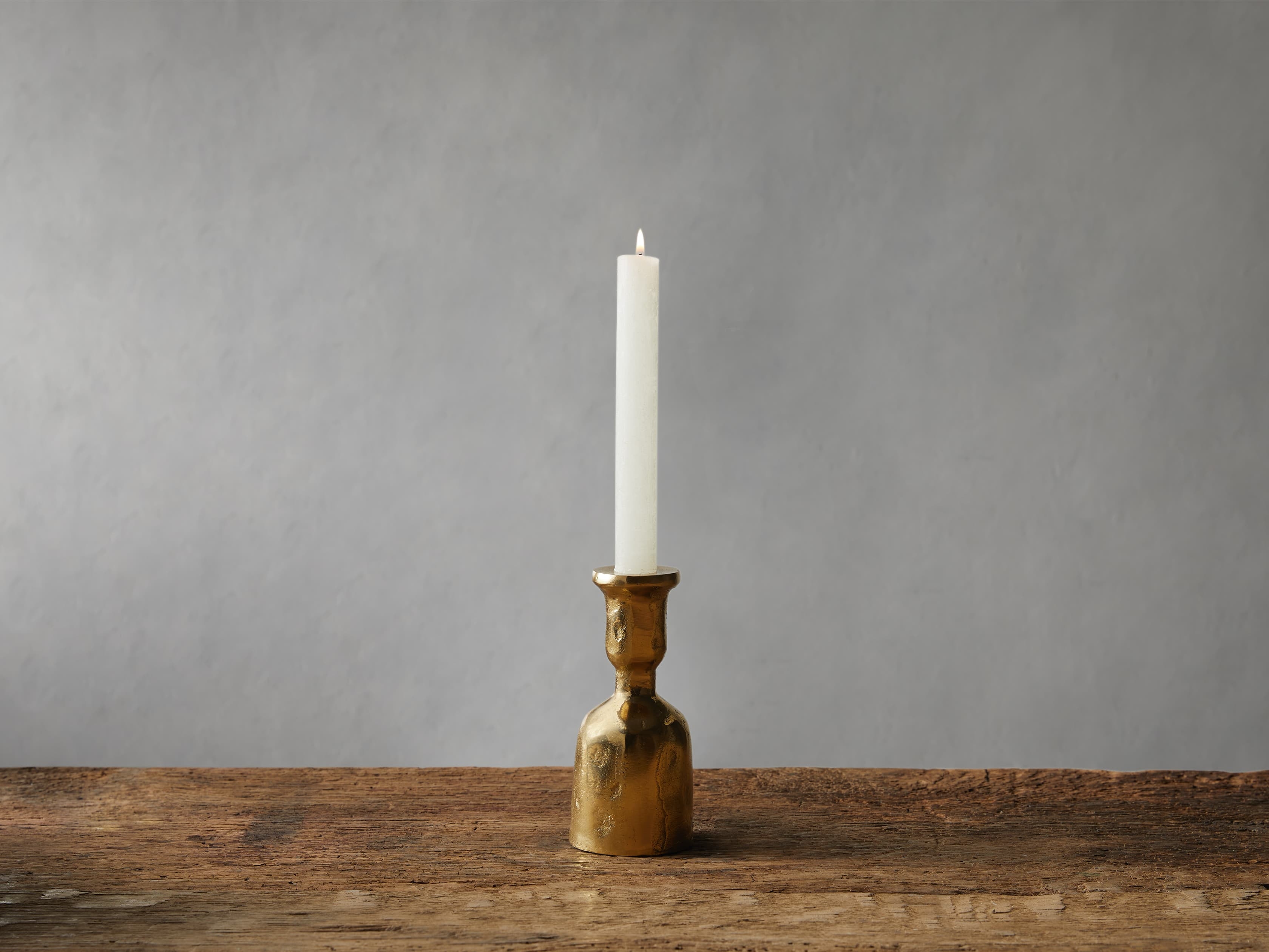 Thira Taper Holder in Brass Small Gold - Image 0