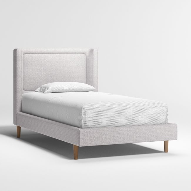 Weston Twin Grey Upholstered Bed - Image 0