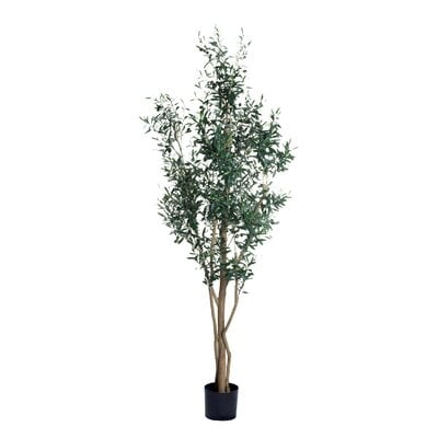 84" Artificial Olive Tree Tree in Pot Liner - Image 0
