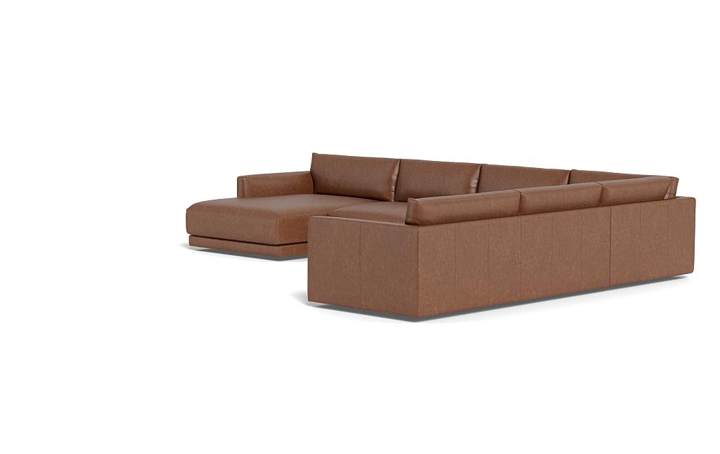 Lukas Leather 4-Piece 5-Seat Corner Chaise Sectional Left - Image 5