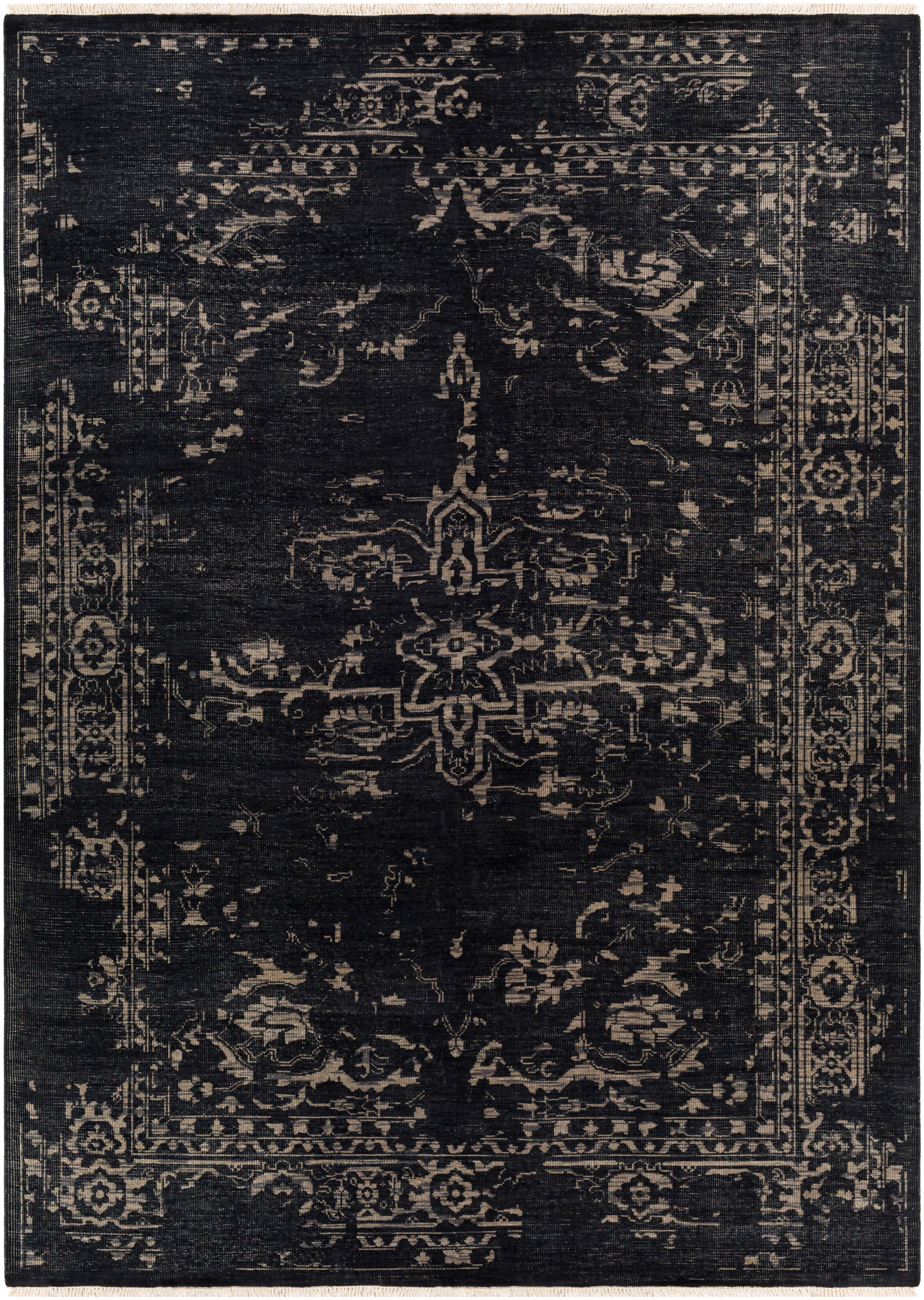 Festival Black Indoor 10' x 14' Handmade Rug - Image 0